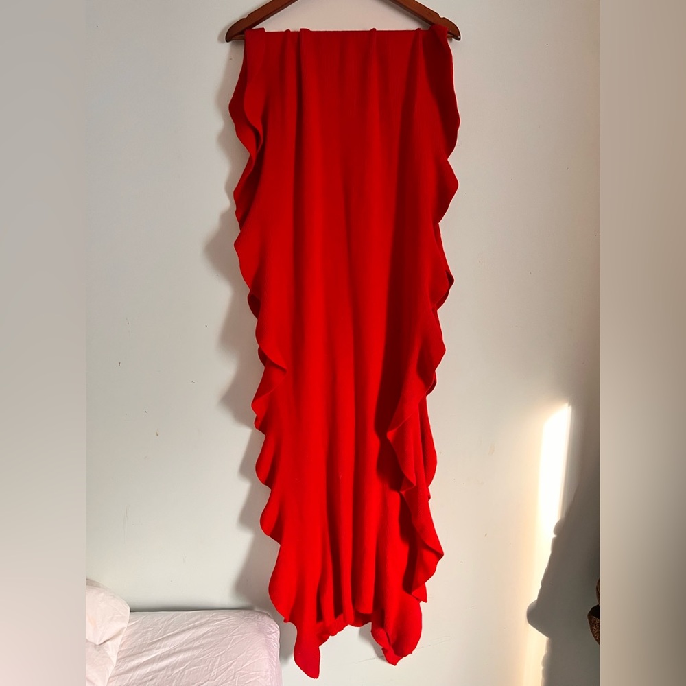 Glorious Red Holt Renfrew Merino Shawl